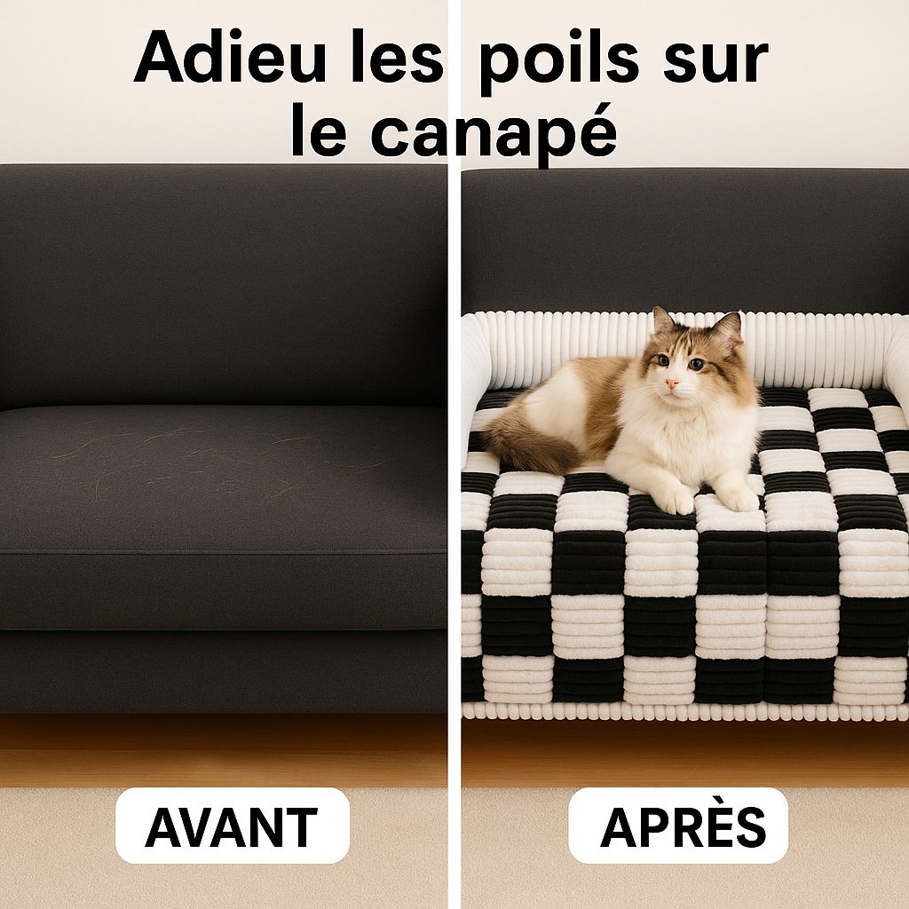 Lit Douillet Anti-Poils pour Chats & Chiens