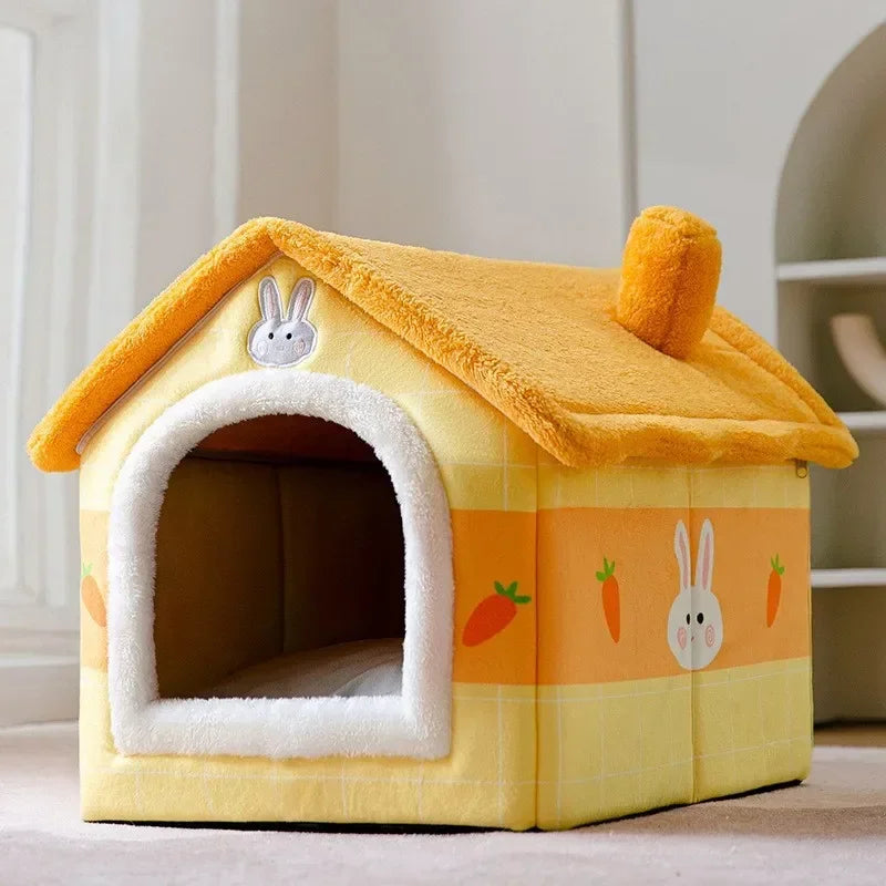Maison Cocon Douillette pour Chats & Petits Chiens – Coussin Amovible Inclus