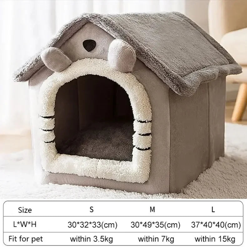 Maison Cocon Douillette pour Chats & Petits Chiens – Coussin Amovible Inclus