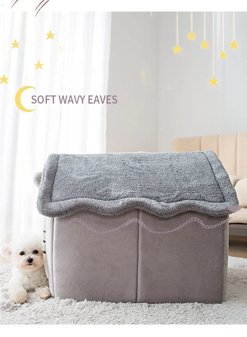 Maison Cocon Douillette pour Chats & Petits Chiens – Coussin Amovible Inclus