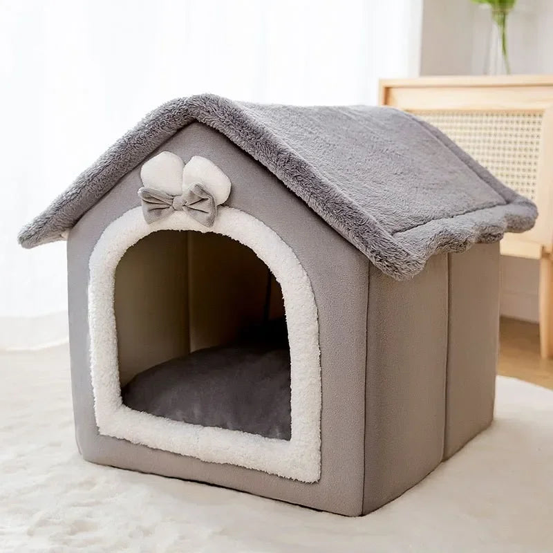 Maison Cocon Douillette pour Chats & Petits Chiens – Coussin Amovible Inclus