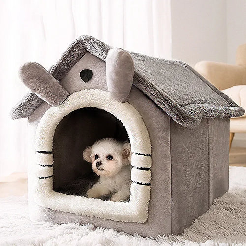 Maison Cocon Douillette pour Chats & Petits Chiens – Coussin Amovible Inclus