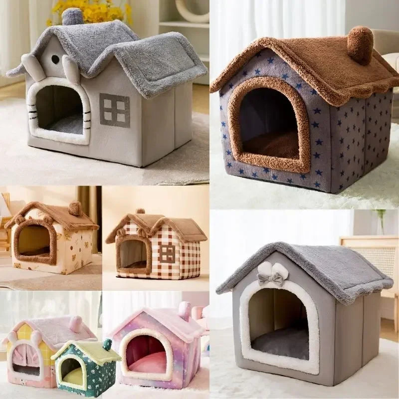 Maison Cocon Douillette pour Chats & Petits Chiens – Coussin Amovible Inclus