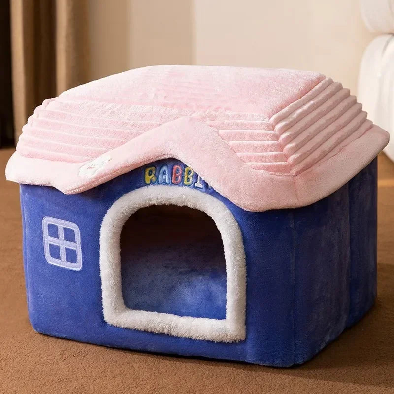 Maison Cocon Douillette pour Chats & Petits Chiens – Coussin Amovible Inclus
