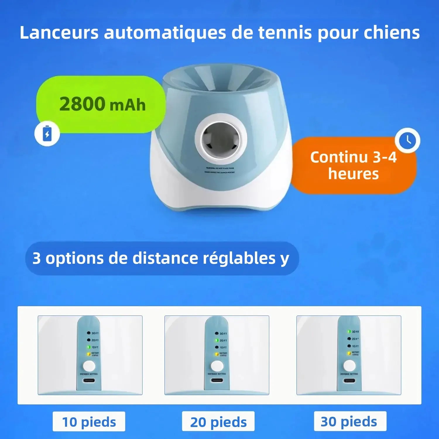 Lanceur de Balles Automatique pour Chiens – Jouet Interactif & Ludique