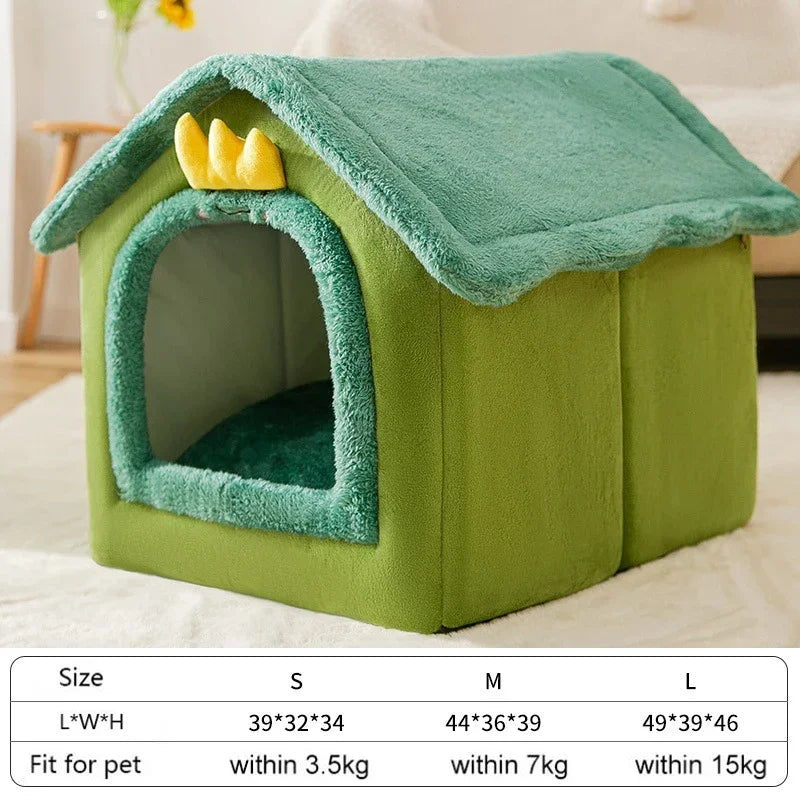 Maison Cocon Douillette pour Chats & Petits Chiens – Coussin Amovible Inclus