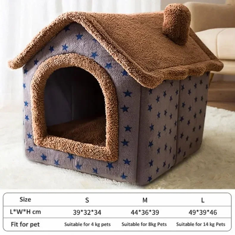 Maison Cocon Douillette pour Chats & Petits Chiens – Coussin Amovible Inclus