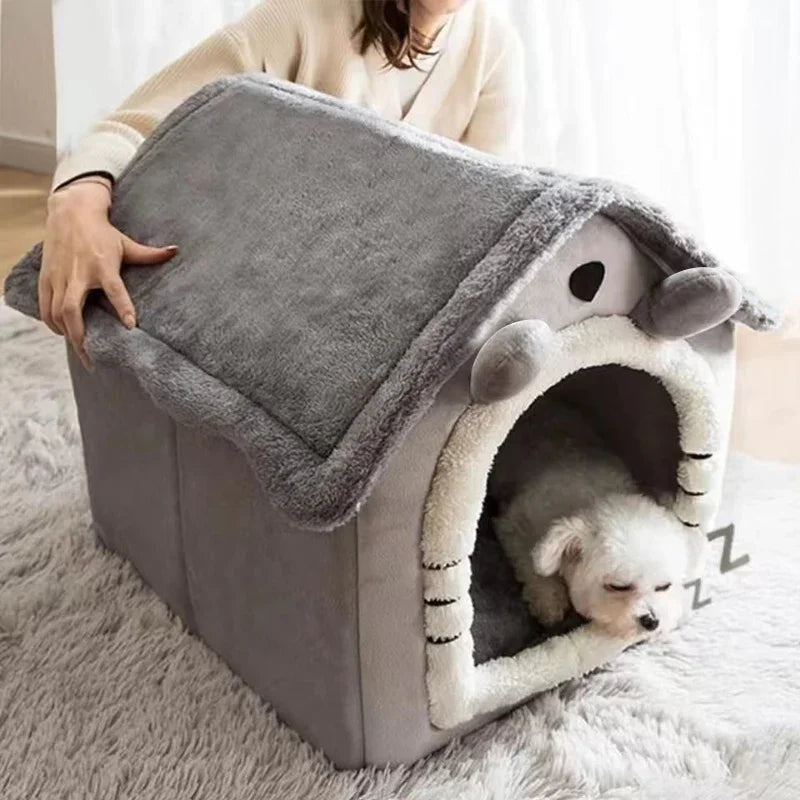 Maison Cocon Douillette pour Chats & Petits Chiens – Coussin Amovible Inclus