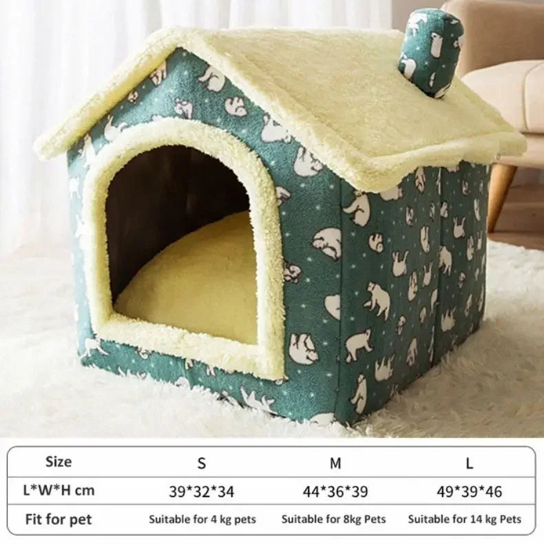Maison Cocon Douillette pour Chats & Petits Chiens – Coussin Amovible Inclus